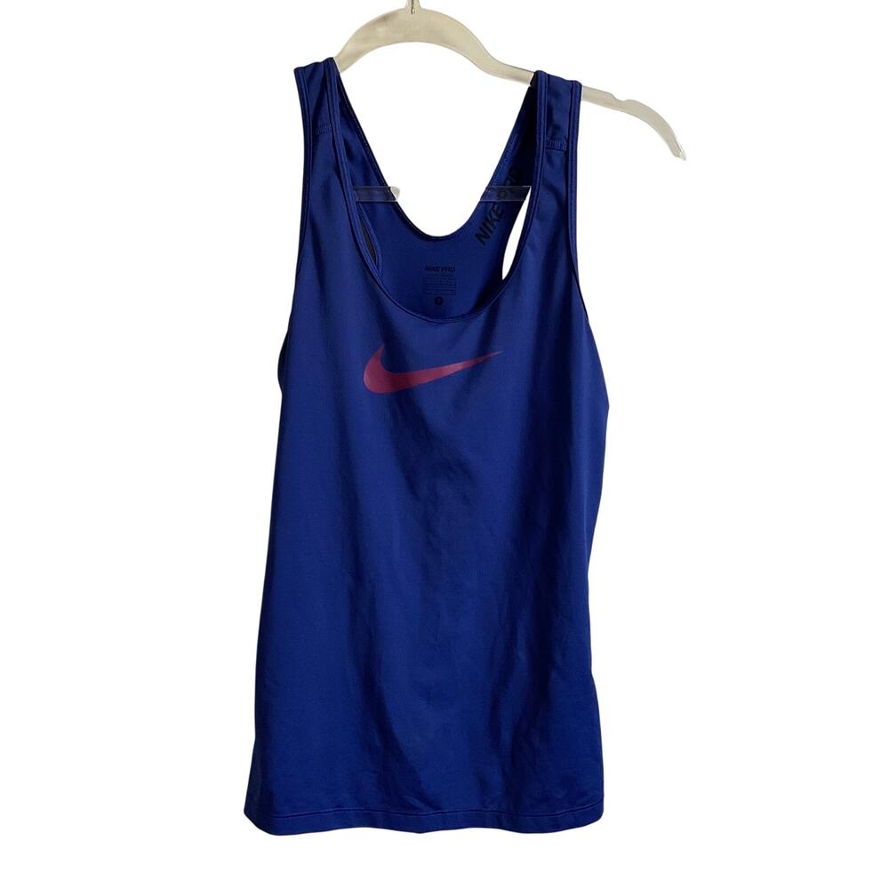 Nike Pro Royal Blue Swoosh Racerback Tank Top - Size Small
